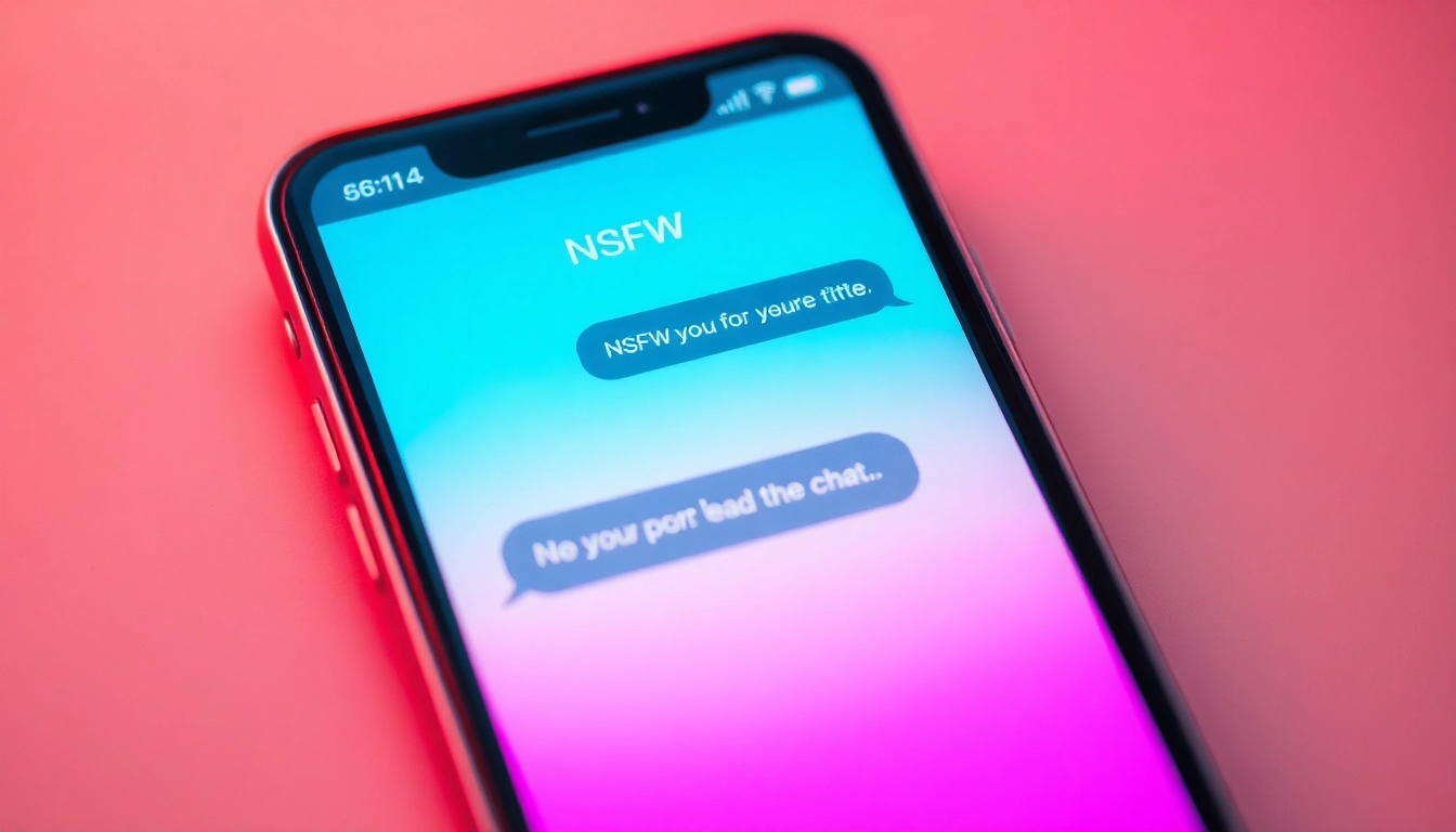 Engaging NSFW AI chat interface on a smartphone, showcasing unfiltered conversations with AI characters for adult users.
