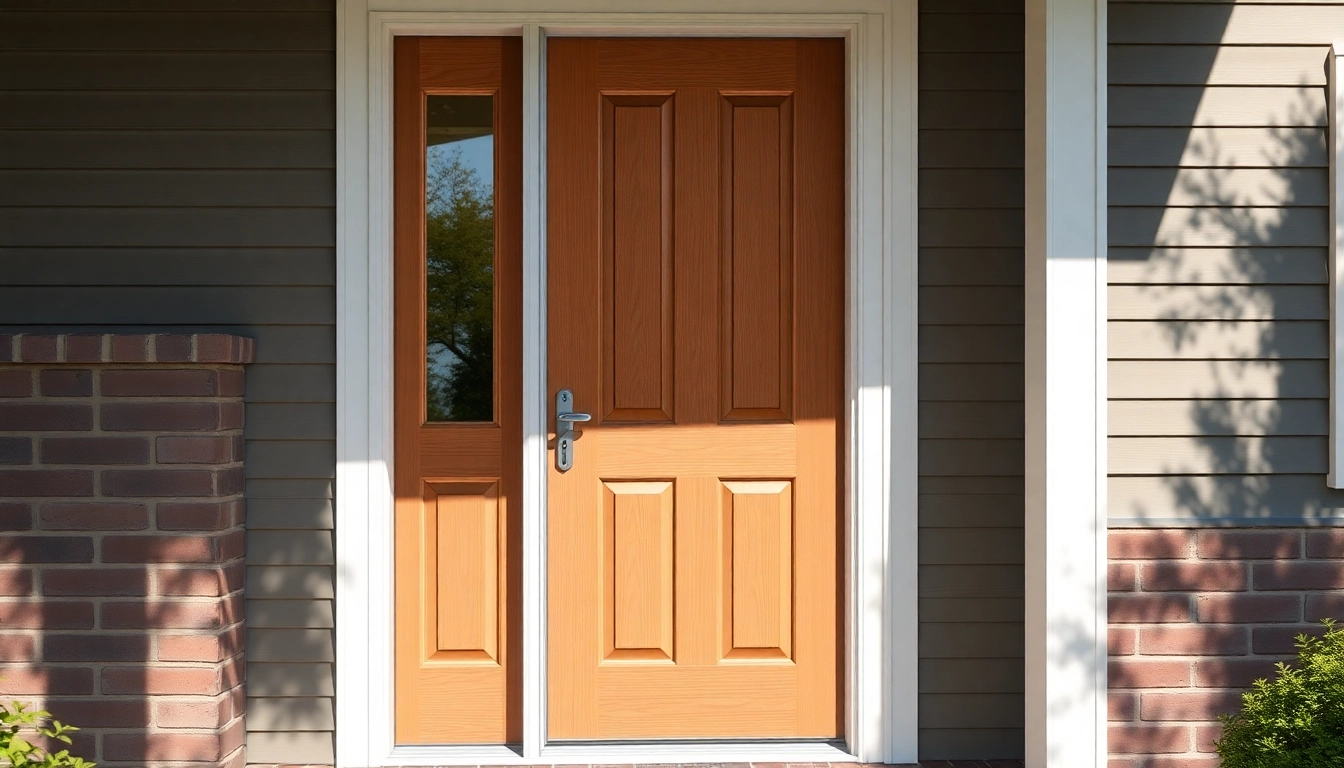 Effortless front door replacement: Sleek, customizable exterior door with bold finish.