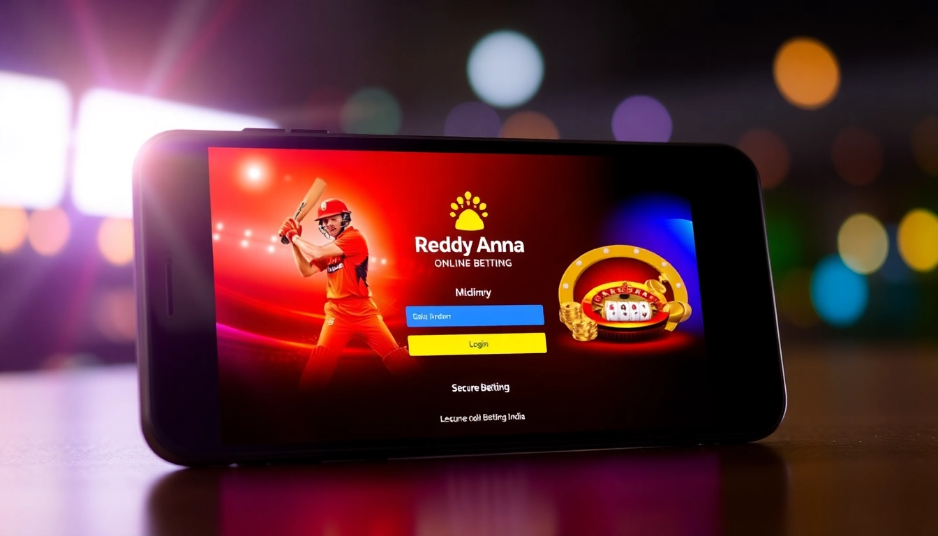 Reddy Anna Login page on mobile showing secure sports betting and casino options for Indian users