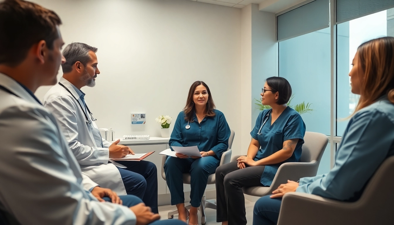 Fecondazione assistita eterologa consultation with specialists discussing advanced fertility