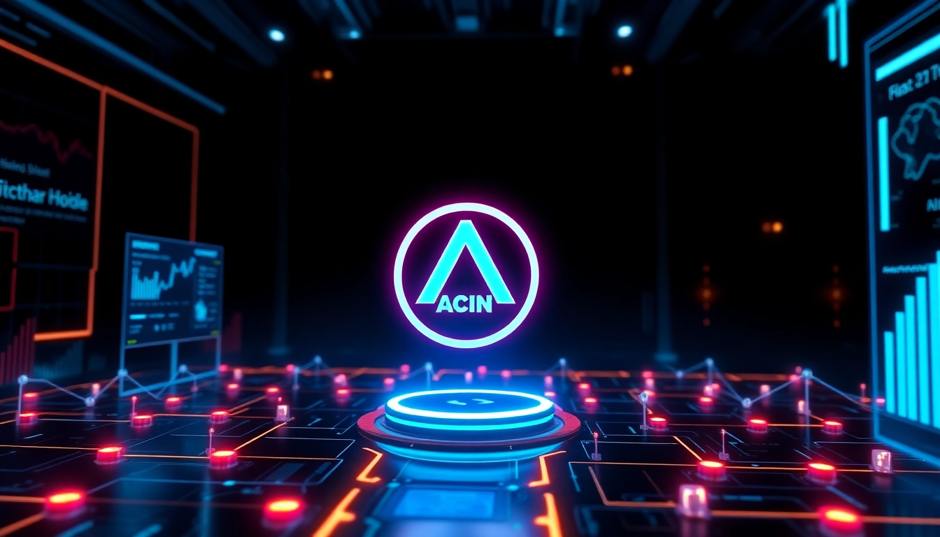 Dynamic aicoin visualization illustrating blockchain data analysis and cryptocurrency market
